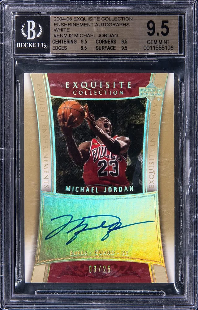 2004-05 Upper Deck Exquisite Collection Michael Jordan Enshrinement Autographs White #ENMJ2 card image