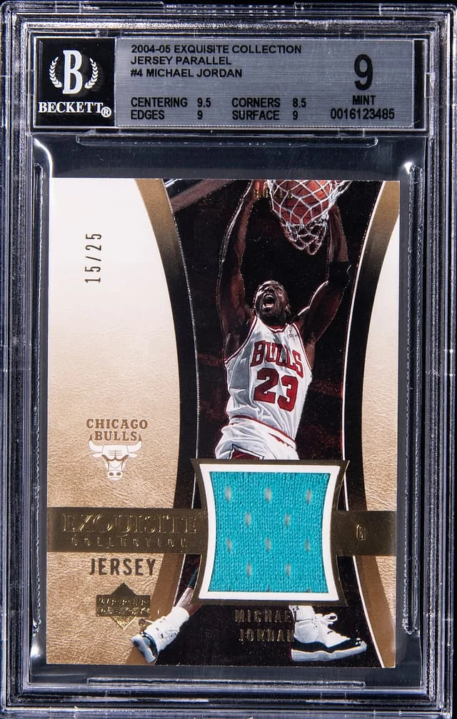 2004-05 Upper Deck Exquisite Collection Michael Jordan Game-Used Jersey Parallel #4-J card image
