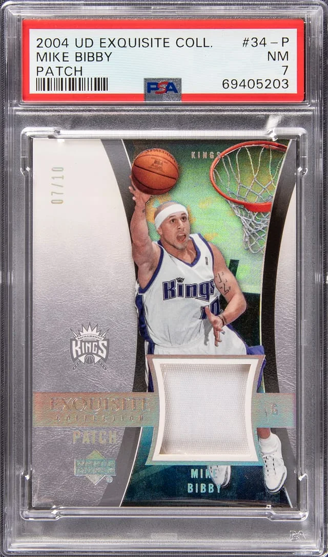 2004-05 Upper Deck Exquisite Collection Mike Bibby Patch #34P card image
