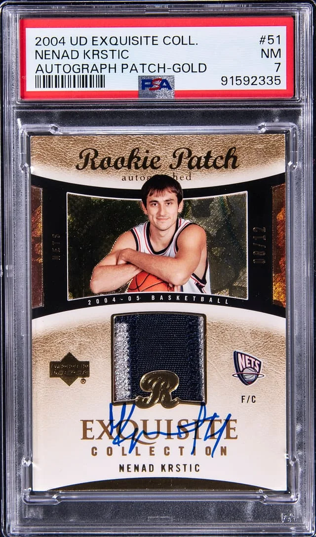 2004-05 Upper Deck Exquisite Collection Nenad Krstic Patch Autograph (RPA) Gold #51 card image