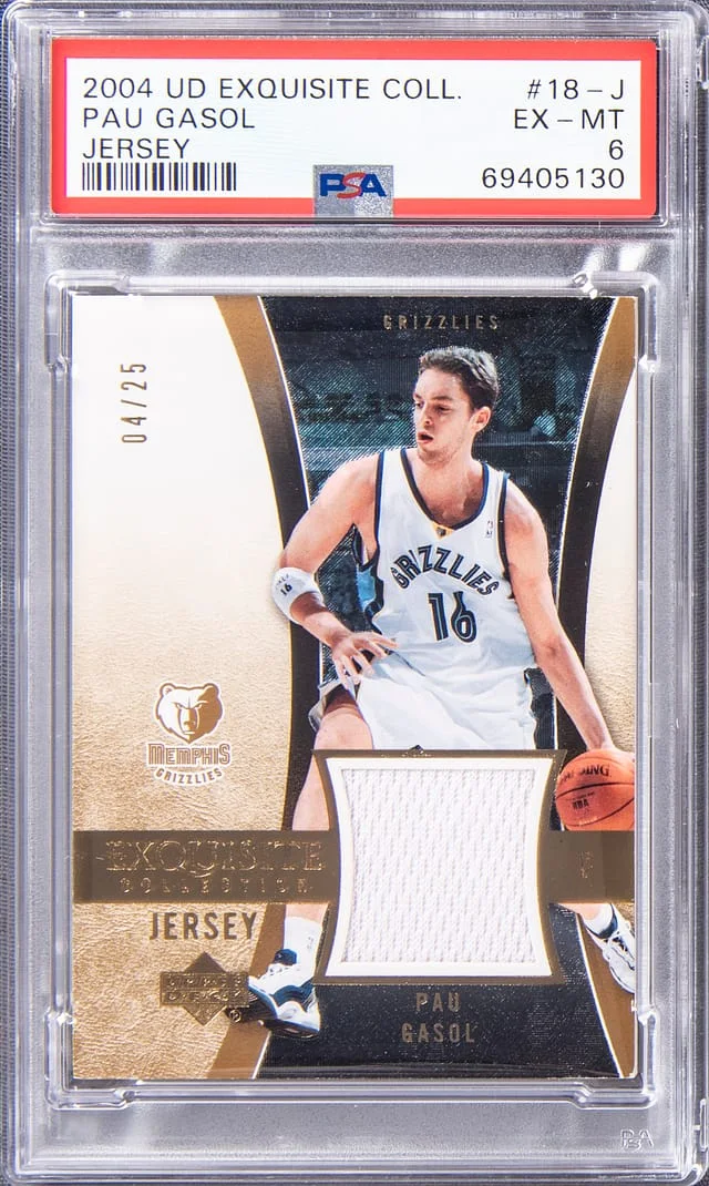 2004-05 Upper Deck Exquisite Collection Pau Gasol #18-J card image