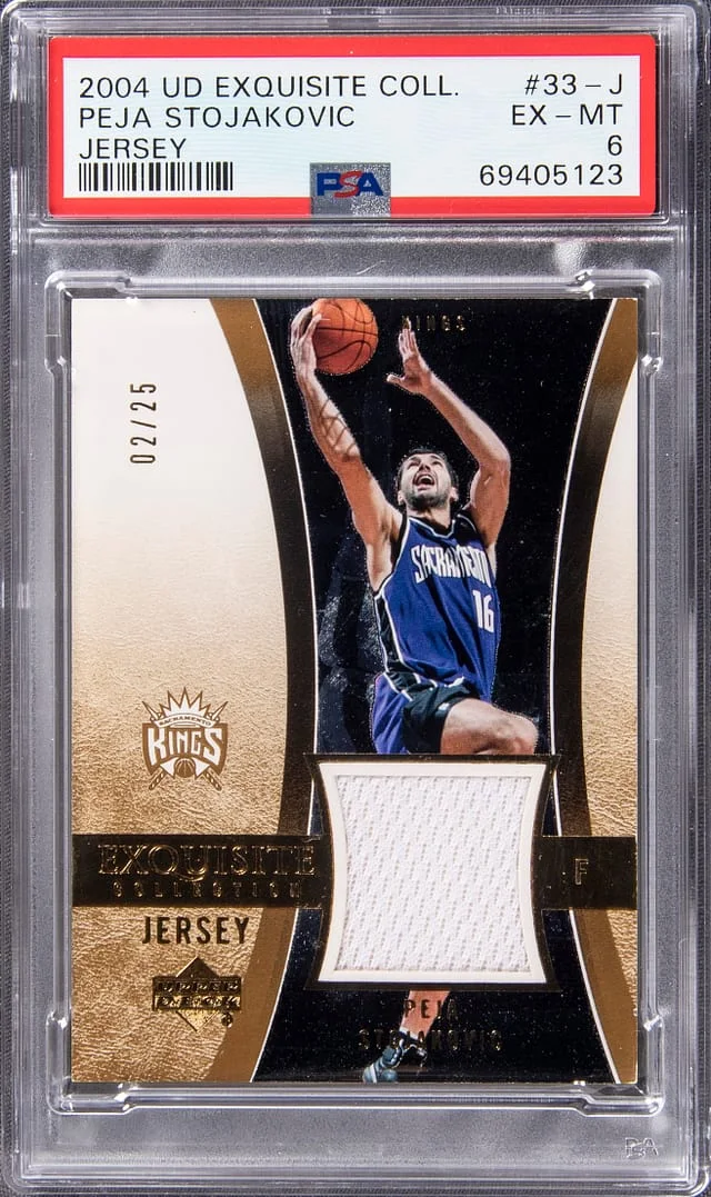 2004-05 Upper Deck Exquisite Collection Peja Stojakovic #33-J card image