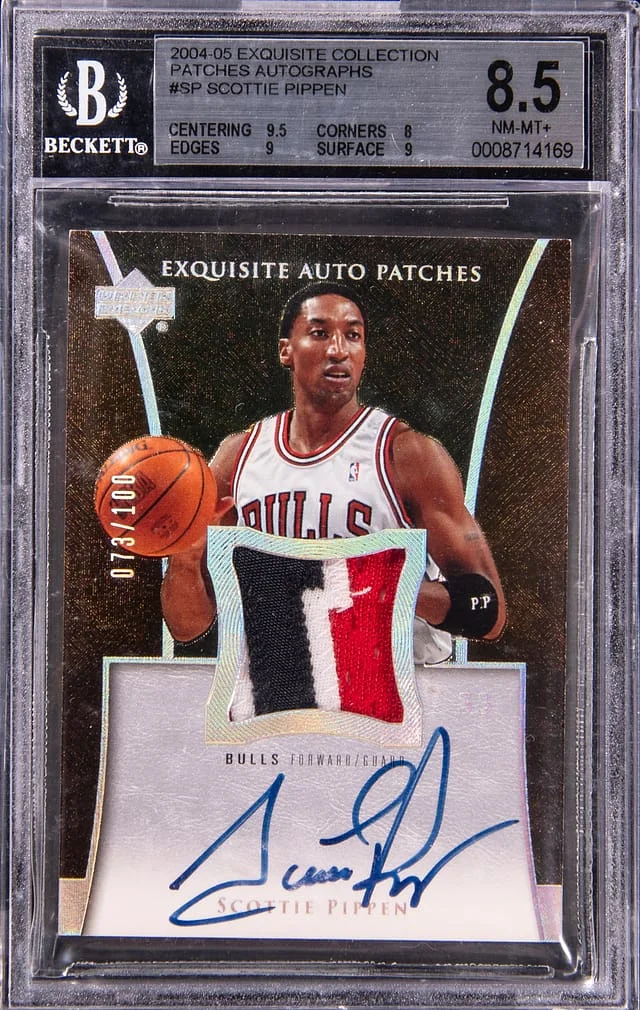 2004-05 Upper Deck Exquisite Collection Scottie Pippen Patches Autographs #AP-SP card image