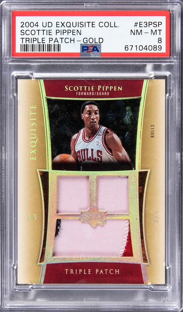 2004-05 Upper Deck Exquisite Collection Scottie Pippen Triple Triple Patch Gold #E3P-SP card image