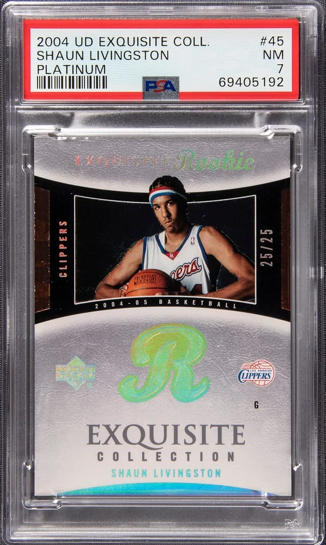 2004-05 Upper Deck Exquisite Collection Shaun Livingston Platinum #45 card image