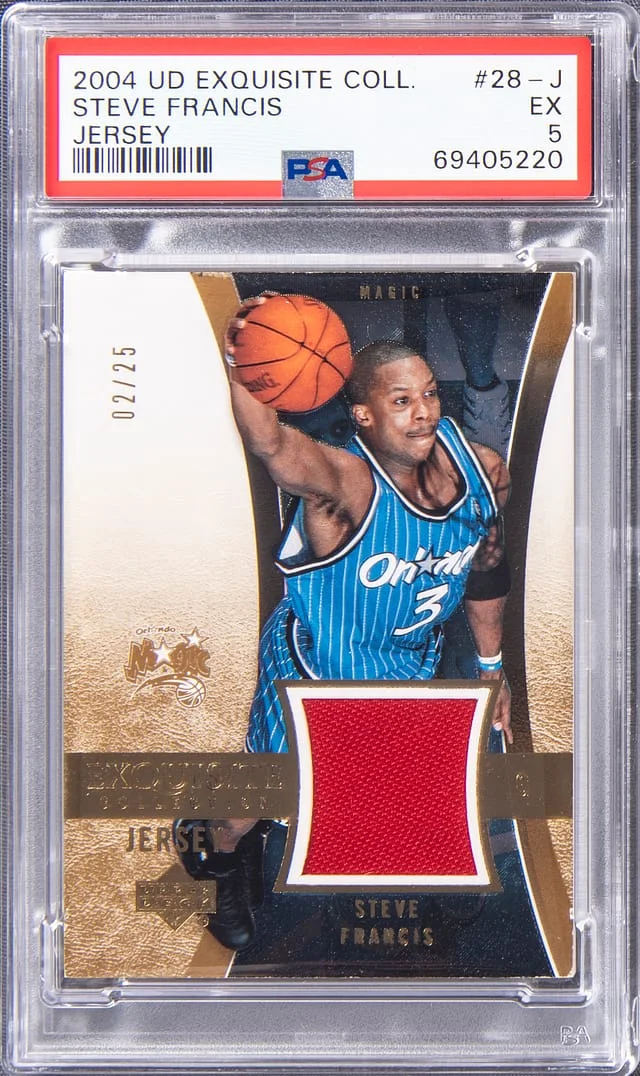 2004-05 Upper Deck Exquisite Collection Steve Francis #28-J card image