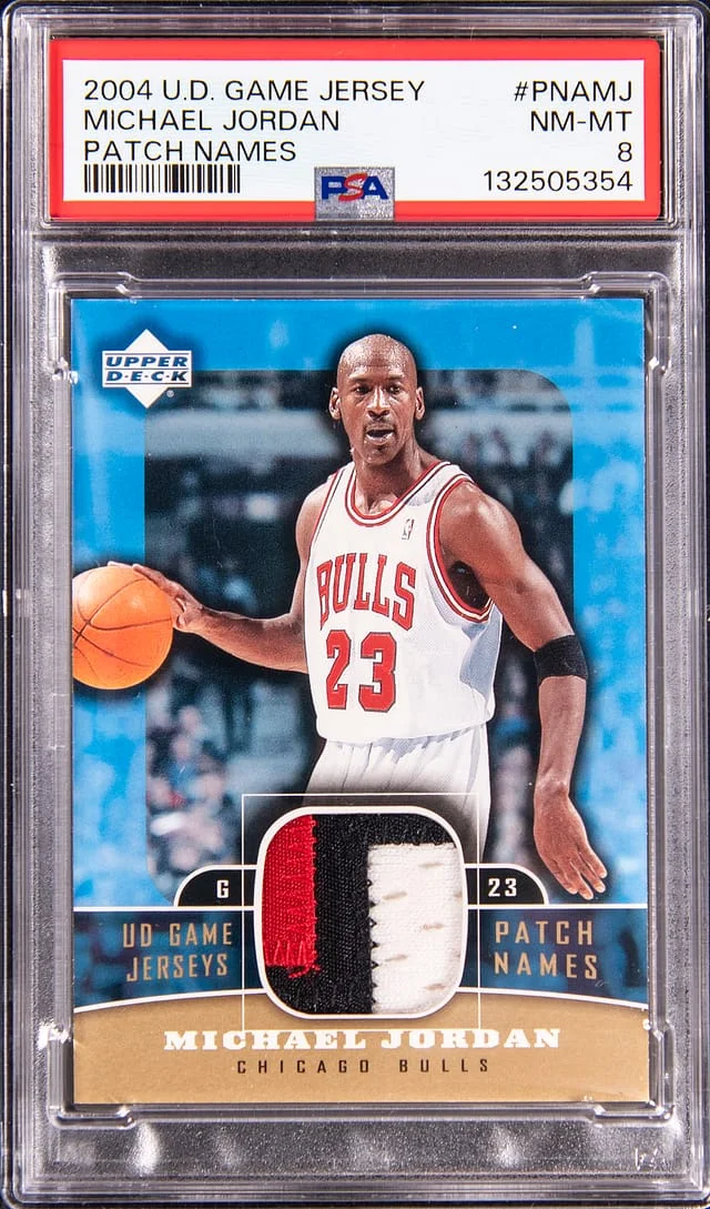 2004-05 Upper Deck Game Jersey Michael Jordan Game-Used Patch Names #PNA-MJ card image