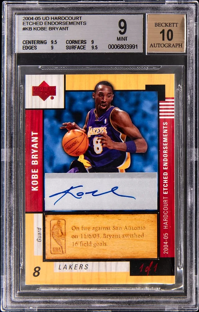 2004-05 Upper Deck Hardcourt Kobe Bryant Etched Endorsements #EN-KB card image