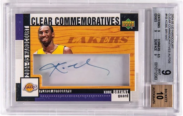 2004-05 Upper Deck Hardcourt Kobe Bryant Clear Commemoratives Autographs #HCC-KB card image