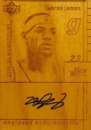 2004-05 Upper Deck Hardcourt Lebron James Engraved Endorsements #EE-LJ card image