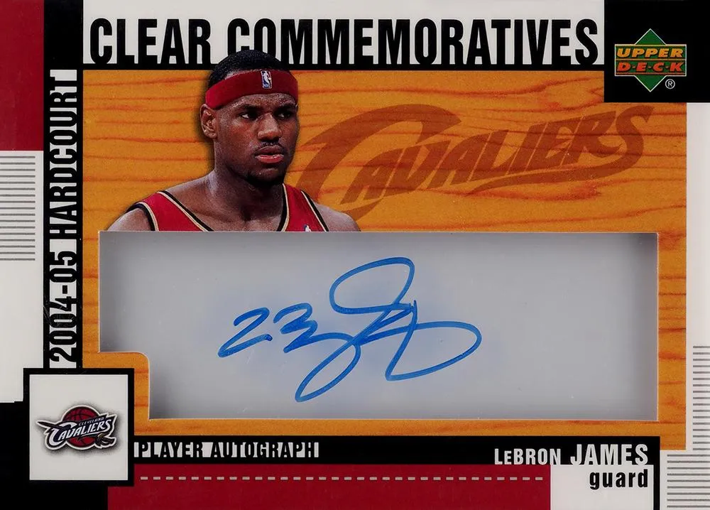 2004-05 Upper Deck Hardcourt Lebron James Clear Commemorative Autographs #HCC-LJ card image
