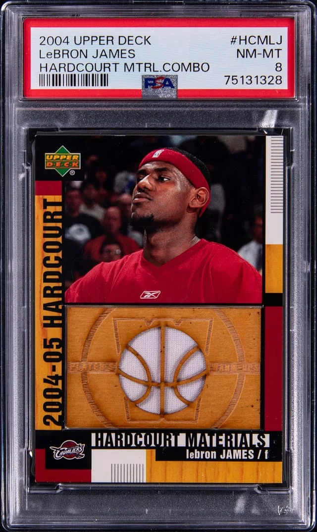 2004-05 Upper Deck Hardcourt LeBron James Material Combo #HCMLJ card image