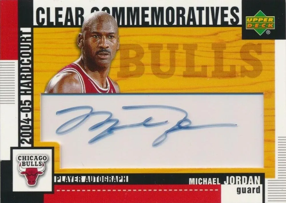 2004-05 Upper Deck Hardcourt Michael Jordan Clear Commemorative Autographs #HCC-MJ card image