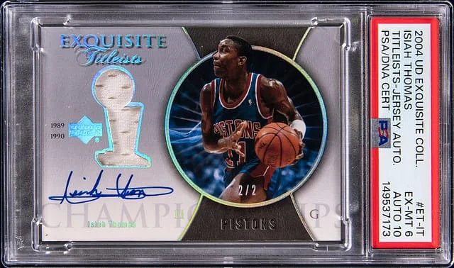 2004-05 Upper Deck Isiah Thomas Exquisite Collections Titleists Jersey Autograph #ET-IT card image