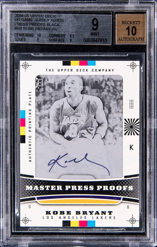 2004-05 Upper Deck Kobe Bryant Autographed Master Press Proofs Cyan #AGJ-KB card image