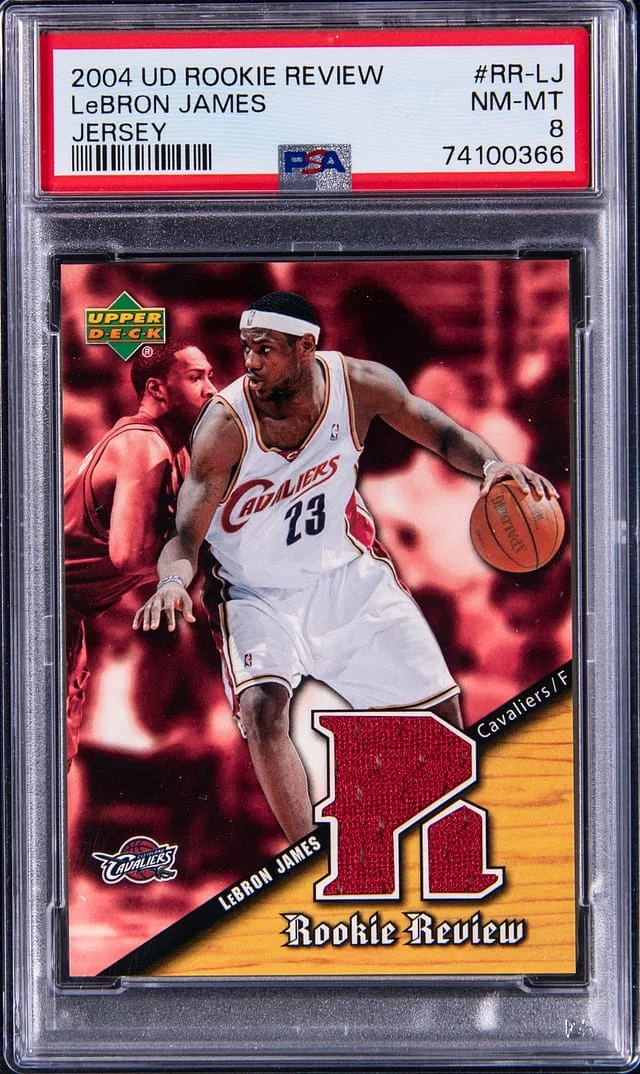 2004-05 Upper Deck LeBron James Review Jersey #RR-LR card image