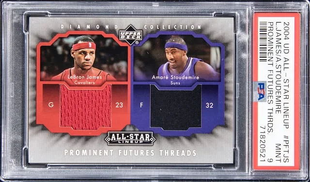 2004-05 Upper Deck LeBron James/Amare Stoudemire All-Star Lineup Prominent Futures Threads #PFT-JS card image