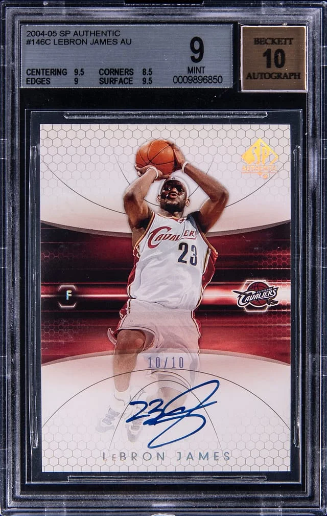2004-05 Upper Deck SP Authentic LeBron James Autograph #146C card image