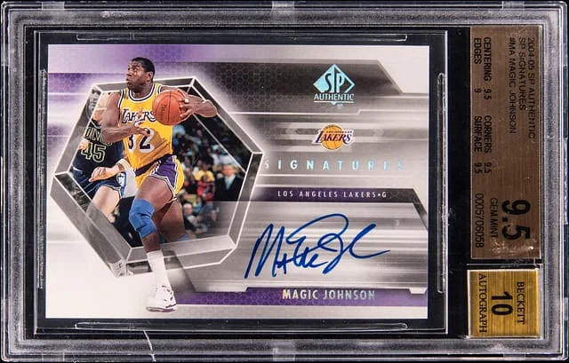 2004-05 Upper Deck SP Authentic Magic Johnson SP Signatures #SP-MA card image