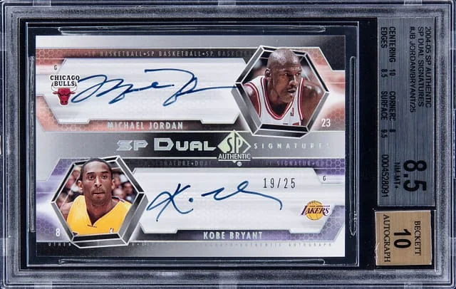 2004-05 Upper Deck SP Authentic Michael Jordan/Kobe Bryant SP Dual Signatures #SP2-JB card image