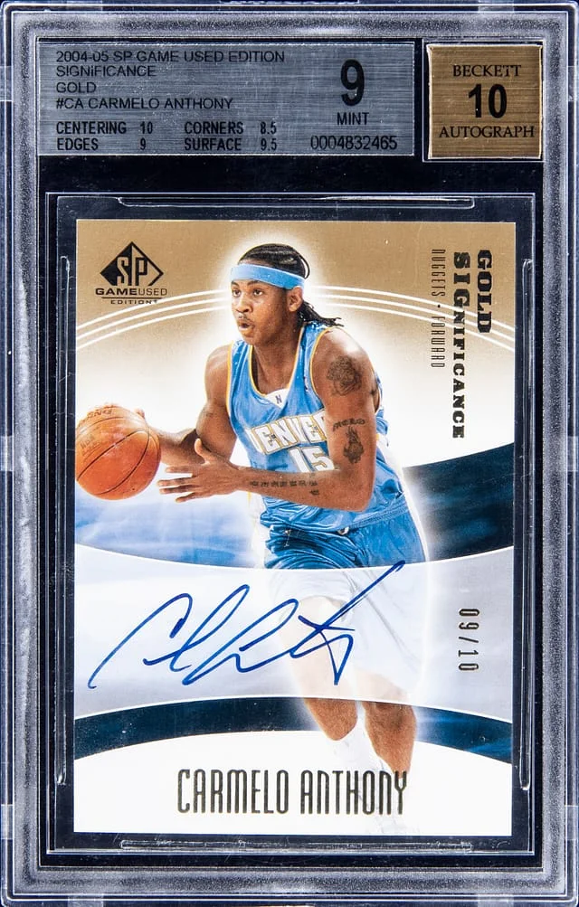 2004-05 Upper Deck SP Game Used Carmelo Anthony Edition Significance Gold #SIG-CA card image