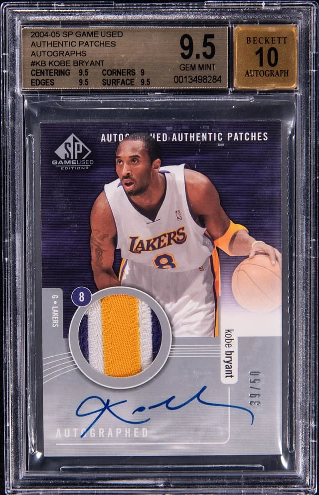 2004-05 Upper Deck SP Game Used Kobe Bryant Authentic Patches Autographs #AAP-KB card image