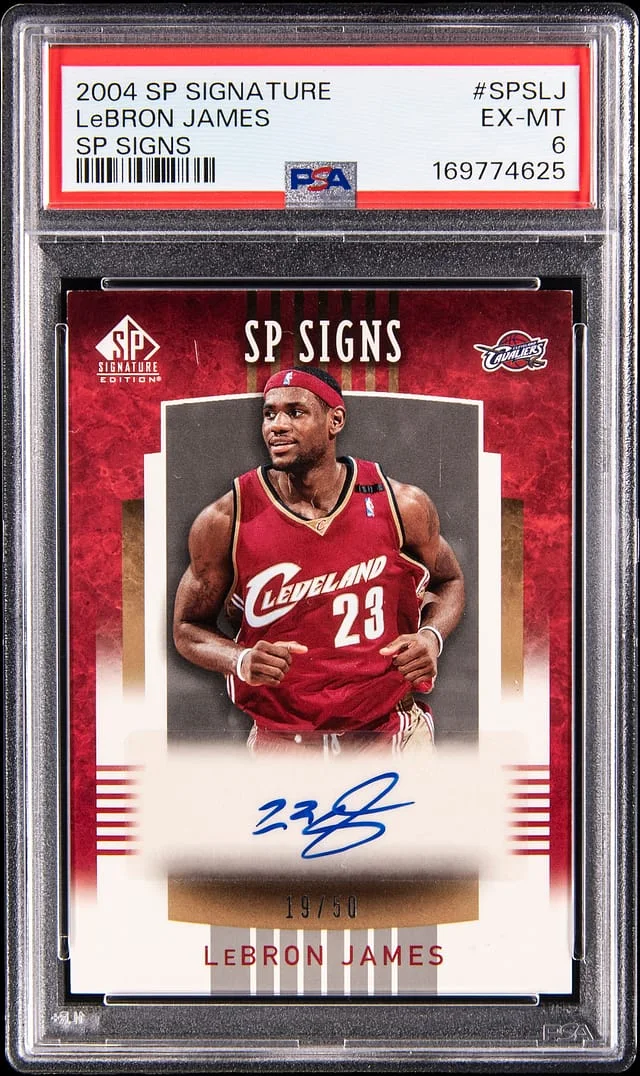 2004-05 Upper Deck SP LeBron James Signature SP Signs #SPS-LJ card image