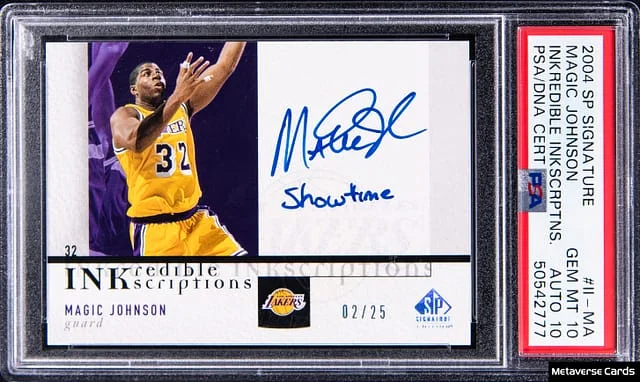 2004-05 Upper Deck SP Magic Johnson Signature Inkredible Inkscriptions #II-MA card image