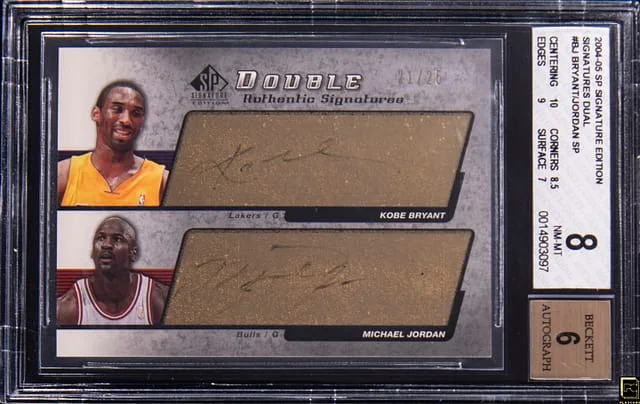 2004-05 Upper Deck SP Signature Edition Kobe Bryant/Michael Jordan Signatures Dual SP #AS2-BJ card image