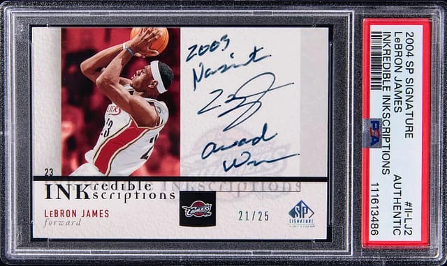 2004-05 Upper Deck SP Signature Edition LeBron James Inkredible Inkscriptions #II-LJ2 card image