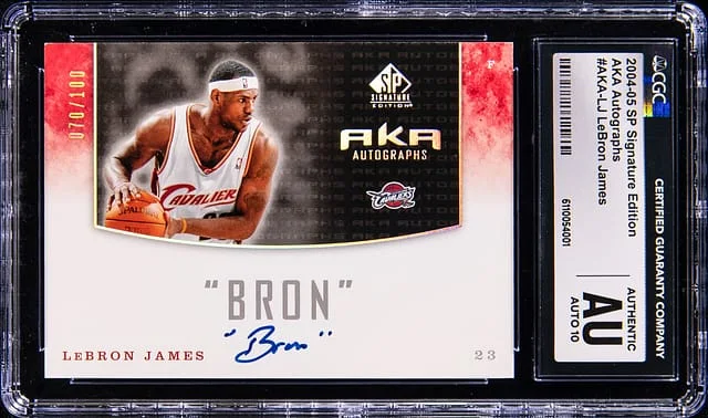2004-05 Upper Deck SP Signature Edition LeBron James Inscribed AKA Autographs #AKA-LJ card image