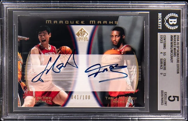 2004-05 Upper Deck SP Signature Edition Yao Ming/Tracy McGrady Legends Marquee Marks #MM-MM card image