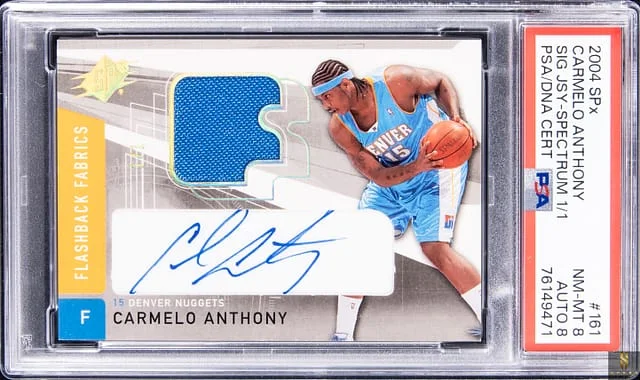 2004-05 Upper Deck SPx Carmelo Anthony Signature Jersey Spectrum #161 card image