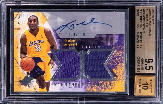 2004-05 Upper Deck SPx Kobe Bryant Winning Materials Autographs #WMA-KB card image