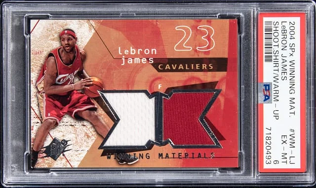 2004-05 Upper Deck SPx LeBron James Winning Materials Shooting Shirt Warm-Up #WM-LJ card image