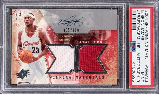 2004-05 Upper Deck SPx LeBron James Winning Materials Jersey, Warm-Up Autograph #WMA-LJ card image