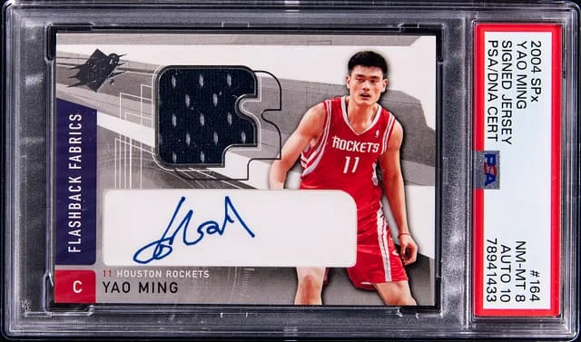 2004-05 Upper Deck SPx Yao Ming Flashback Fabrics Signed Jersey #164 card image