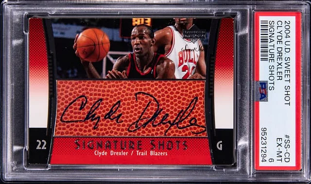 2004-05 Upper Deck Sweet Shot Clyde Drexler Signature Shots #SS-CD card image