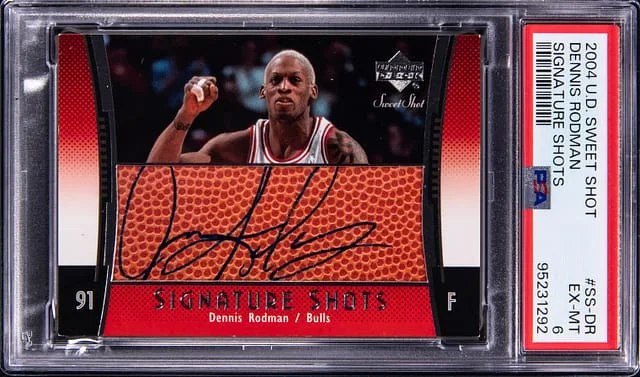 2004-05 Upper Deck Sweet Shot Dennis Rodman Signature Shots #SS-DR card image
