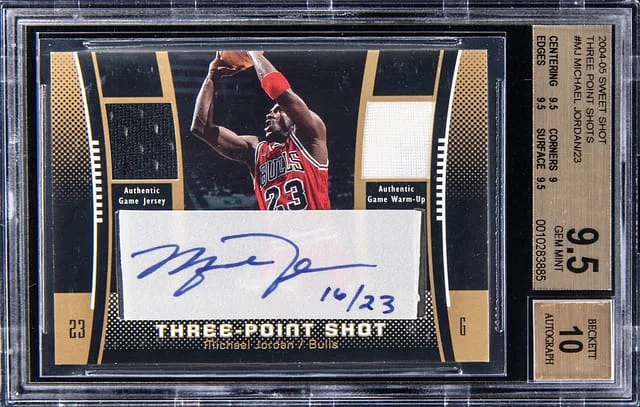 2004-05 Upper Deck Sweet Shot Michael Jordan Three Point Shots #3PS-MJ card image