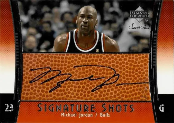 2004-05 Upper Deck Sweet Shot Michael Jordan Signature Shots Red #MJ card image