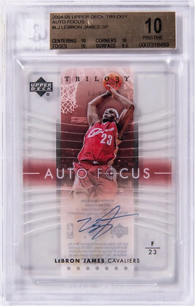 2004-05 Upper Deck Trilogy LeBron James Auto Focus SP #AF-LJ card image