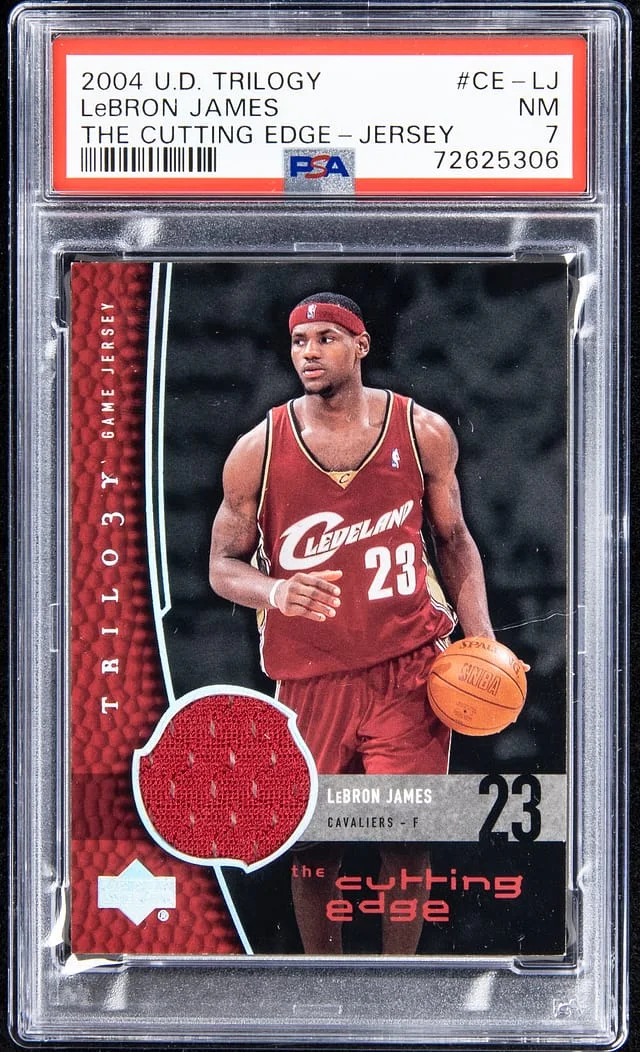 2004-05 Upper Deck Trilogy LeBron James The Cutting Edge Jersey #CE-LJ card image