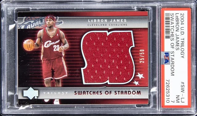 2004-05 Upper Deck Trilogy LeBron James Swatches of Stardom #SW-LJ card image