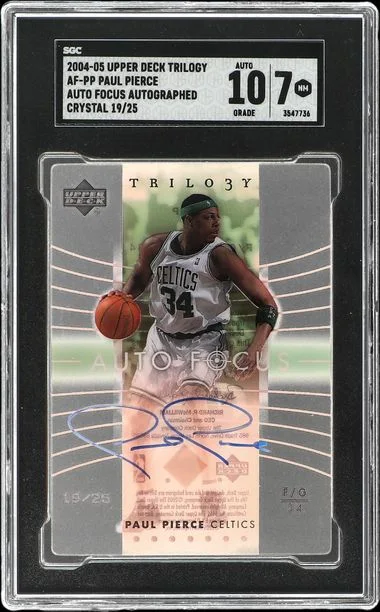2004-05 Upper Deck Trilogy Paul Pierce Auto Focus Autographed Crystal #AF-PP card image