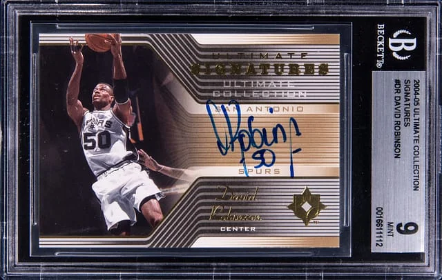 2004-05 Upper Deck Ultimate Collection David Robinson Signatures #DR card image