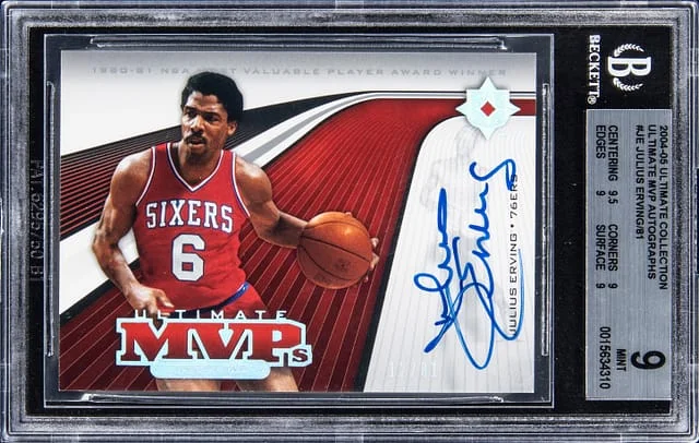 2004-05 Upper Deck Ultimate Collection Julius Erving Ultimate MVP Autographs #MVP-JE card image