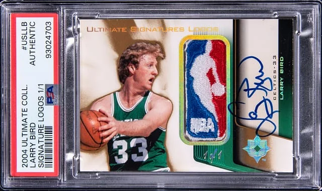 2004-05 Upper Deck Ultimate Collection Larry Bird Signature Logos #USL-LB card image