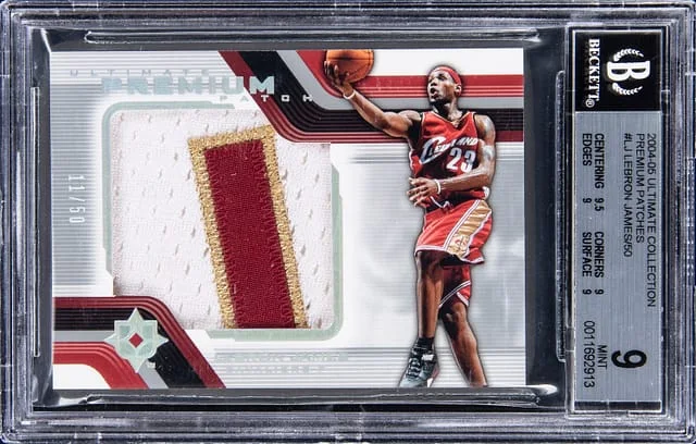 2004-05 Upper Deck Ultimate Collection LeBron James Game-Used Premium Patches #UPP-LJ card image