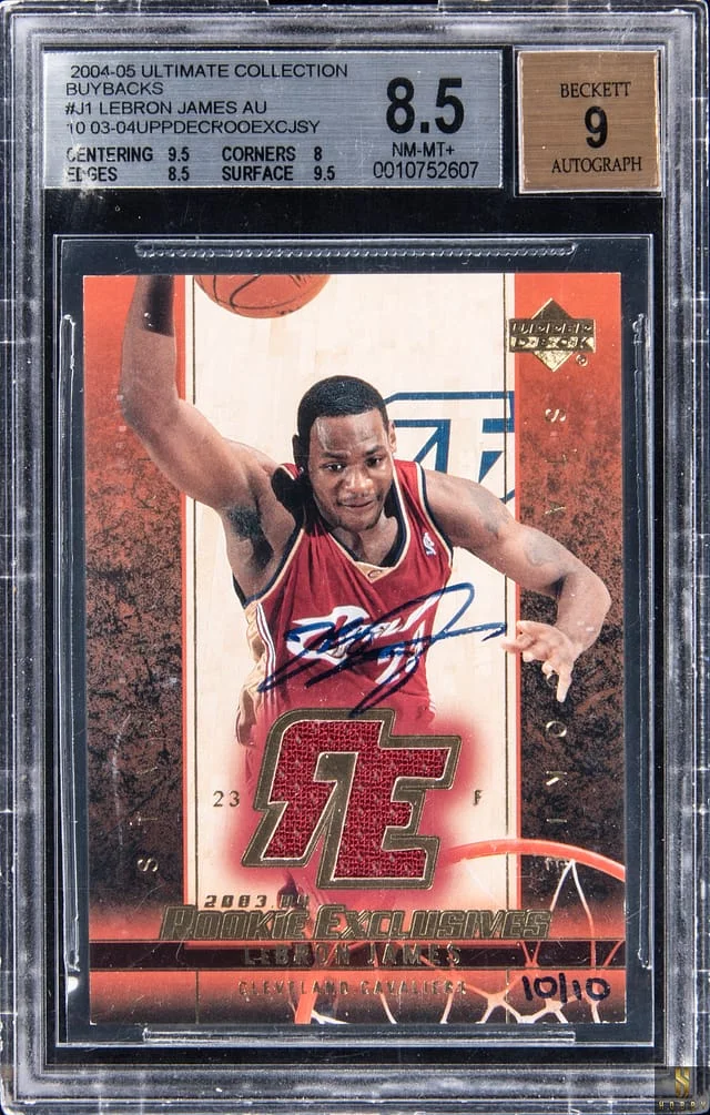 2004-05 Upper Deck Ultimate Collection LeBron James Buybacks '03-04 UD Exclusives Jersey #J1 card image